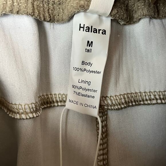 Halara High Waisted Side Pocket Straight Leg Mop Corduroy Pants Tan M - Picture 7 of 12